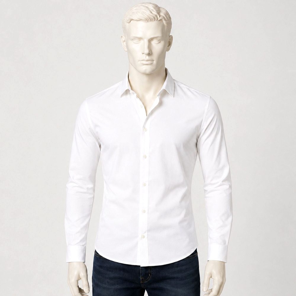 Jack & Jones Men’s Slim Fit Cotton Shirt – White