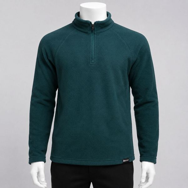 Boldfit Men’s Tailored Fit Half-Zip Fleece Sweatshirt – Aero Black